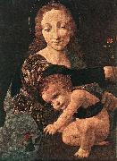 BOLTRAFFIO, Giovanni Antonio Virgin and Child with a Flower Vase (detail) painting
